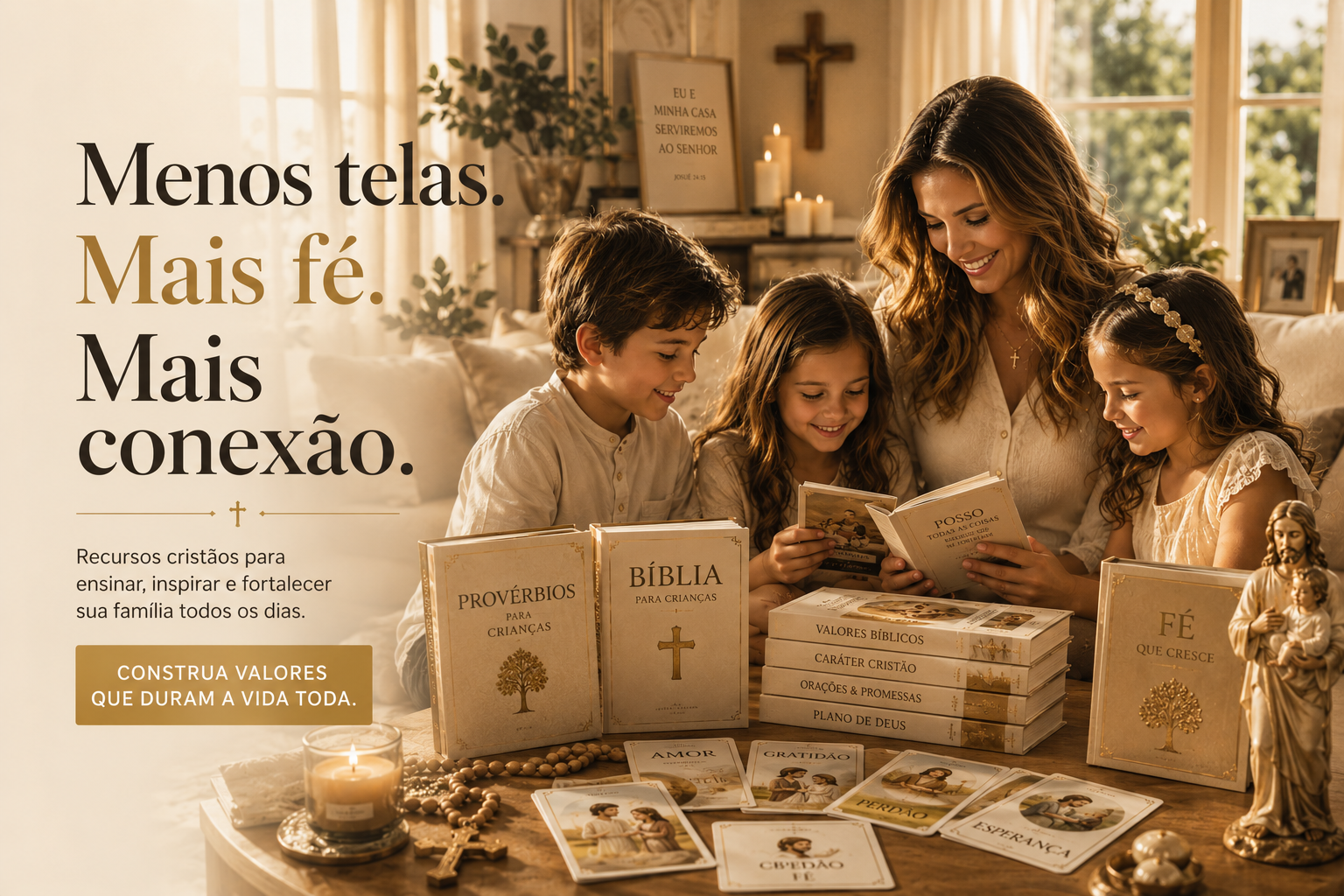Menos telas. Mais fé. Mais conexão.